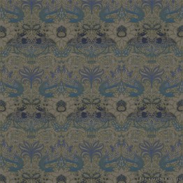Ткань Morris / PEACOCK & DRAGON Moss/Prussian Blue - DM6W230302